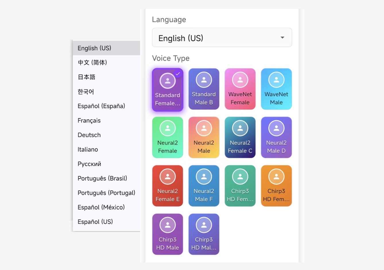 Natural Voices & Multiple Languages